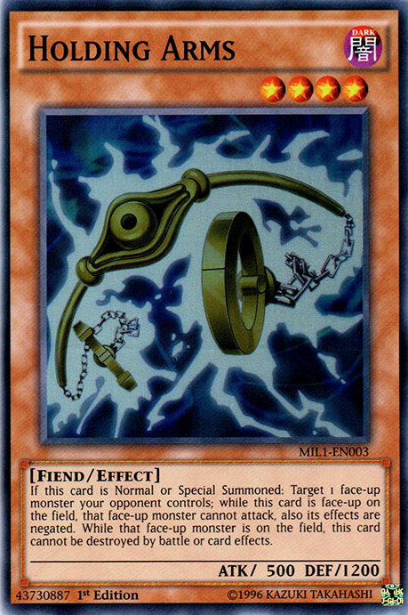 Holding Arms [MIL1-EN003] Super Rare | Jomio and Rueliete's Cards and Comics