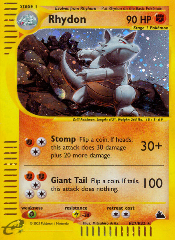 Rhydon (H27/H32) [Skyridge] | Jomio and Rueliete's Cards and Comics