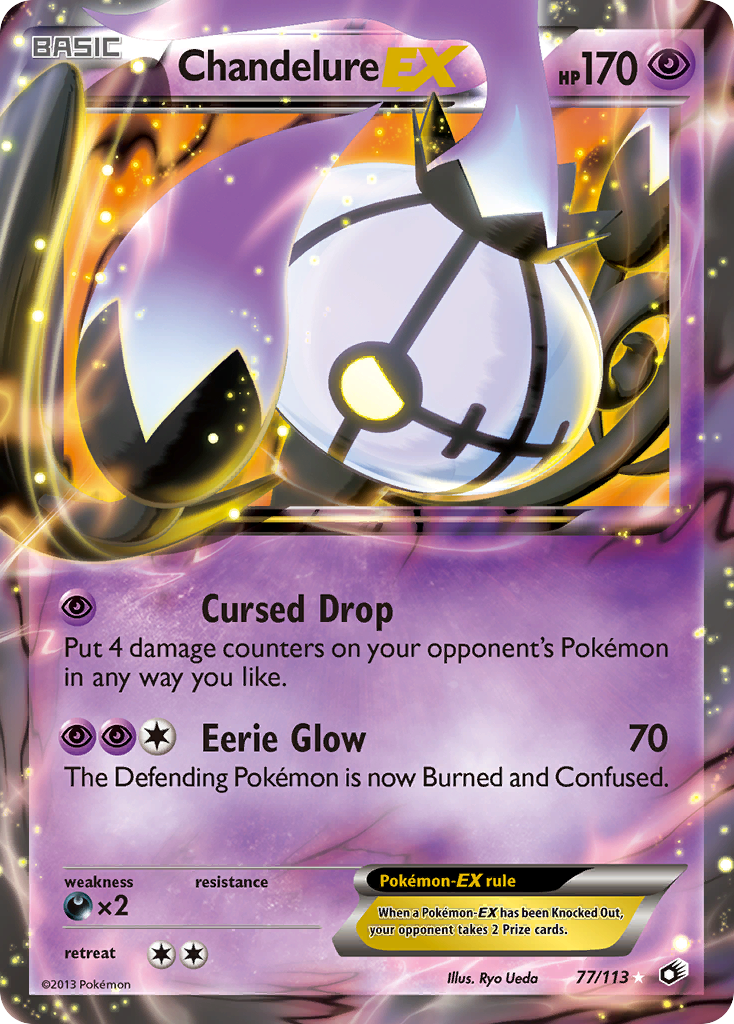 Chandelure EX (77/113) [Black & White: Legendary Treasures] | Jomio and Rueliete's Cards and Comics