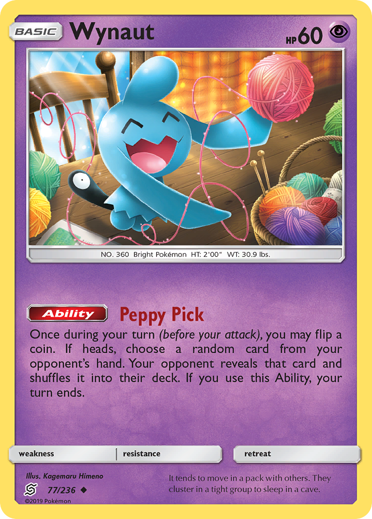 Wynaut (77/236) [Sun & Moon: Unified Minds] | Jomio and Rueliete's Cards and Comics