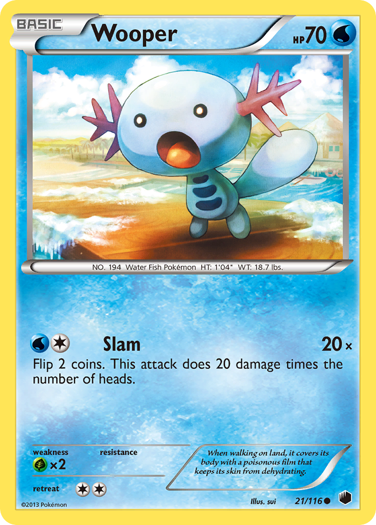 Wooper (21/116) [Black & White: Plasma Freeze] | Jomio and Rueliete's Cards and Comics