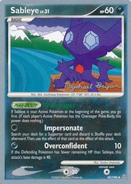 Sableye LV.31 (48/100) (Happy Luck - Mychael Bryan) [World Championships 2010] | Jomio and Rueliete's Cards and Comics