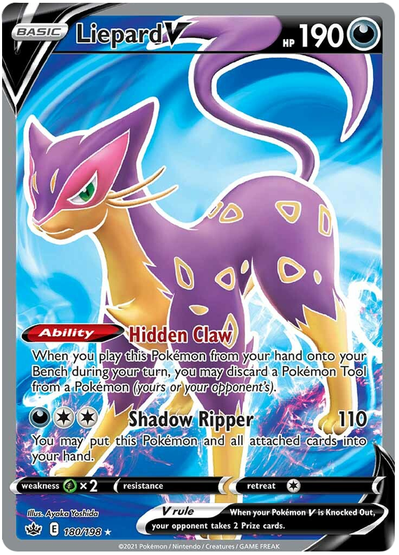 Liepard V (180/198) [Sword & Shield: Chilling Reign] | Jomio and Rueliete's Cards and Comics