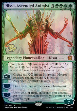 Nissa, Ascended Animist [Phyrexia: All Will Be One Prerelease Promos] | Jomio and Rueliete's Cards and Comics