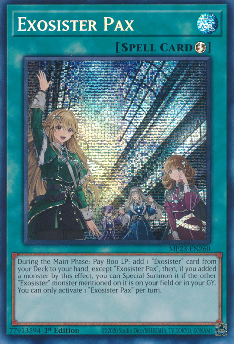 Exosister Pax [MP23-EN260] Prismatic Secret Rare | Jomio and Rueliete's Cards and Comics