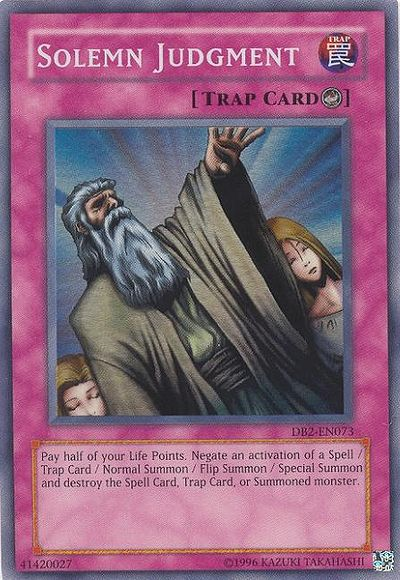Solemn Judgment [DB2-EN073] Super Rare | Jomio and Rueliete's Cards and Comics