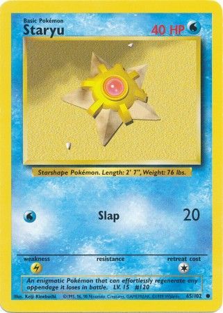 Staryu (65/102) [Base Set Unlimited] | Jomio and Rueliete's Cards and Comics