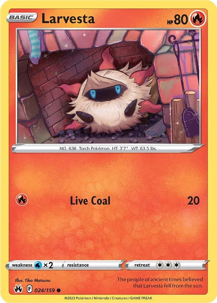 Larvesta (024/159) [Sword & Shield: Crown Zenith] | Jomio and Rueliete's Cards and Comics