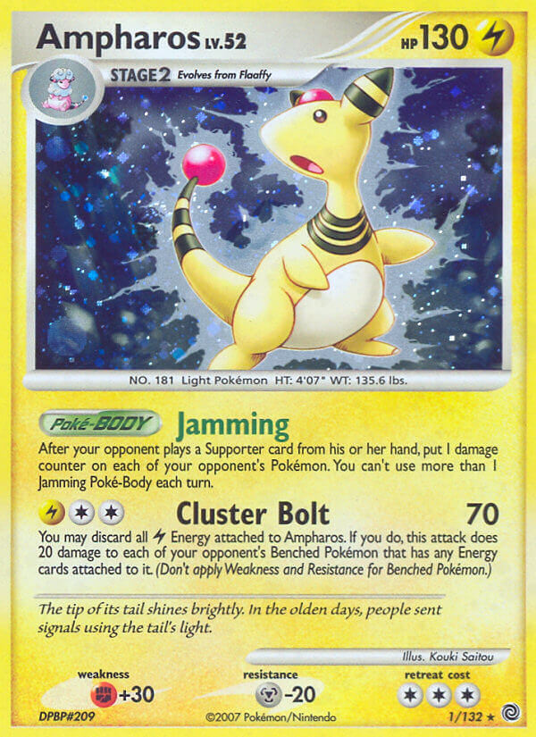 Ampharos (1/132) (Theme Deck Exclusive) [Diamond & Pearl: Secret Wonders] | Jomio and Rueliete's Cards and Comics