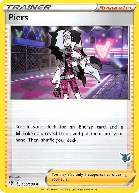 Piers (165/189) (Eevee Deck) [Battle Academy 2022] | Jomio and Rueliete's Cards and Comics