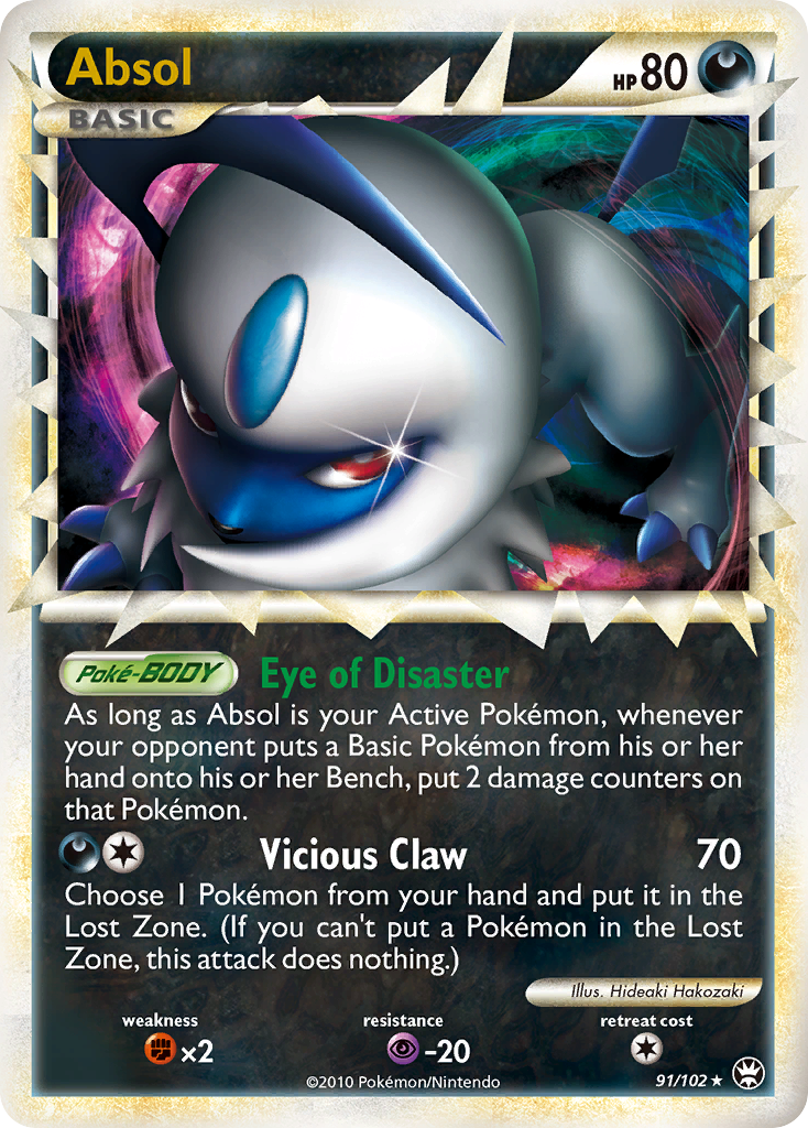 Absol (91/102) [HeartGold & SoulSilver: Triumphant] | Jomio and Rueliete's Cards and Comics
