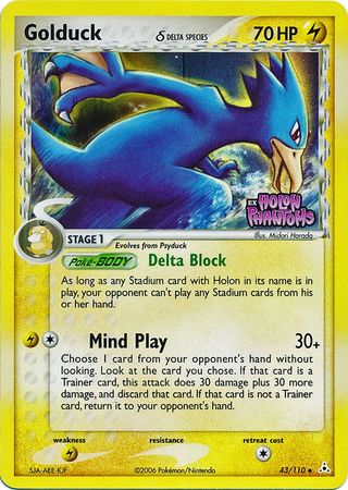 Golduck (43/110) (Delta Species) (Stamped) [EX: Holon Phantoms] | Jomio and Rueliete's Cards and Comics