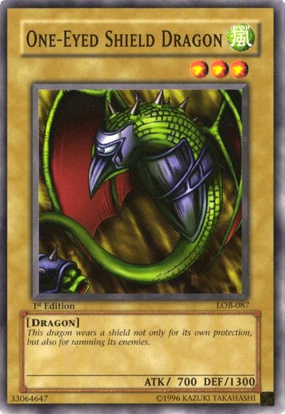One-Eyed Shield Dragon [LOB-087] Common | Jomio and Rueliete's Cards and Comics