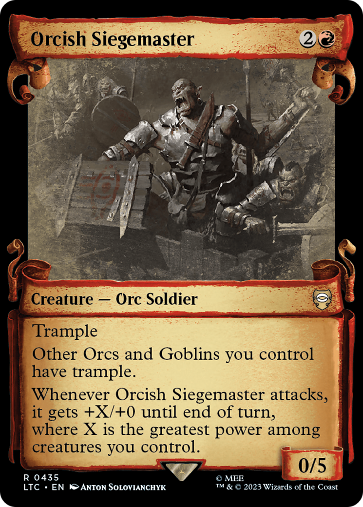 Orcish Siegemaster [The Lord of the Rings: Tales of Middle-Earth Commander Showcase Scrolls] | Jomio and Rueliete's Cards and Comics