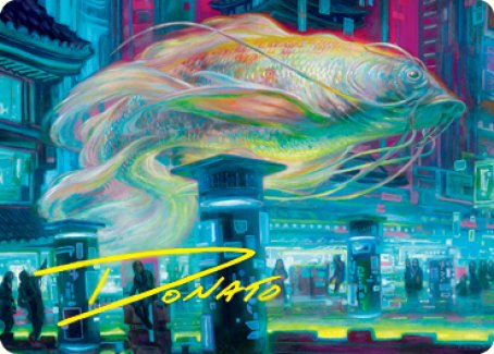 Skyswimmer Koi Art Card (Gold-Stamped Signature) [Kamigawa: Neon Dynasty Art Series] | Jomio and Rueliete's Cards and Comics