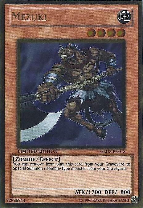 Mezuki [GLD3-EN018] Gold Rare | Jomio and Rueliete's Cards and Comics