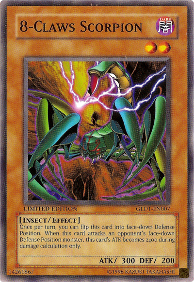 8-Claws Scorpion [GLD1-EN007] Common | Jomio and Rueliete's Cards and Comics