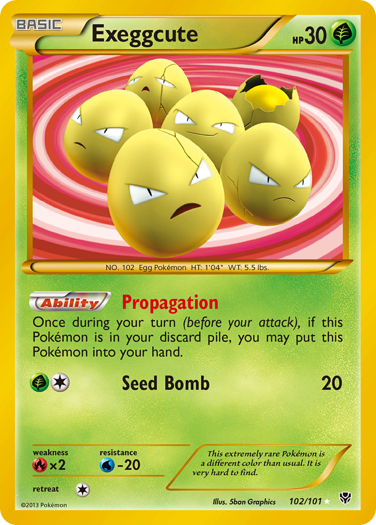 Exeggcute (102/101) [Black & White: Plasma Blast] | Jomio and Rueliete's Cards and Comics