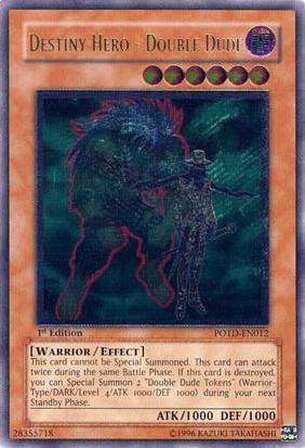 Destiny Hero - Double Dude (UTR) [POTD-EN012] Ultimate Rare | Jomio and Rueliete's Cards and Comics
