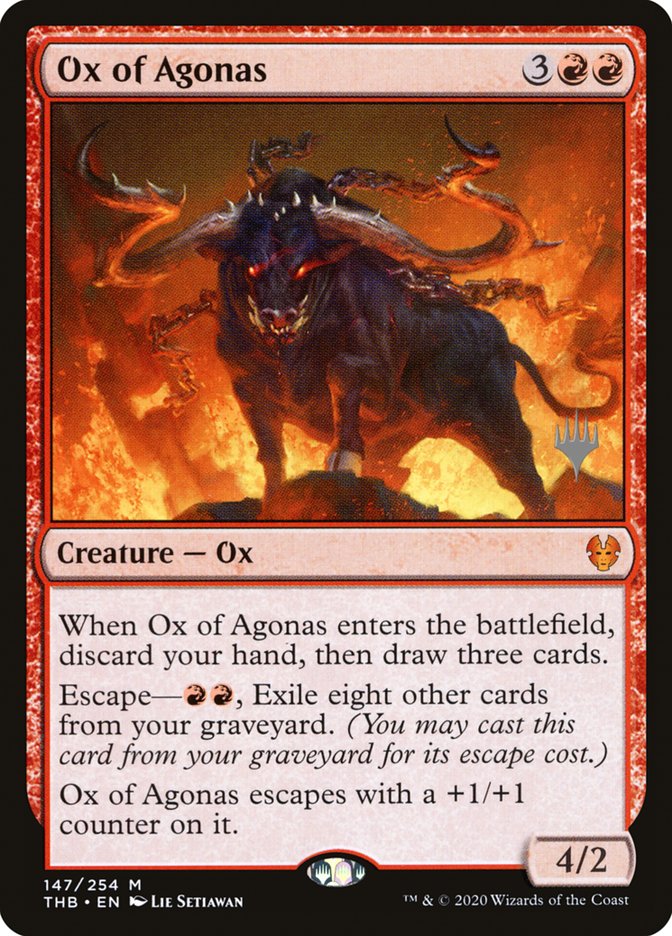 Ox of Agonas (Promo Pack) [Theros Beyond Death Promos] | Jomio and Rueliete's Cards and Comics