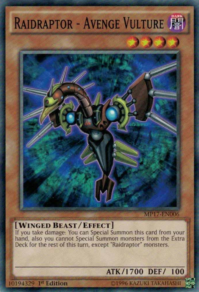 Raidraptor - Avenge Vulture [MP17-EN006] Common | Jomio and Rueliete's Cards and Comics