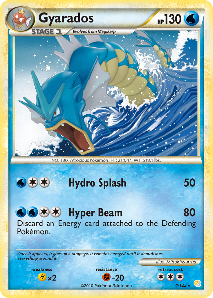 Gyarados (4/123) [HeartGold & SoulSilver: Base Set] | Jomio and Rueliete's Cards and Comics