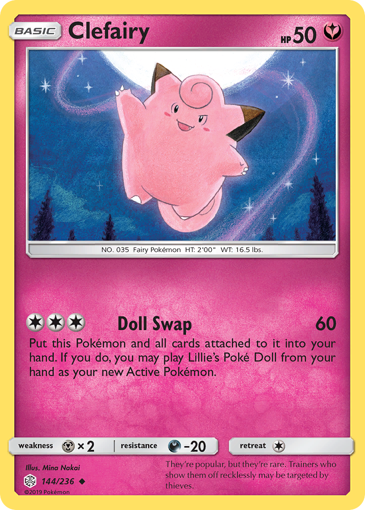 Clefairy (144/236) [Sun & Moon: Cosmic Eclipse] | Jomio and Rueliete's Cards and Comics