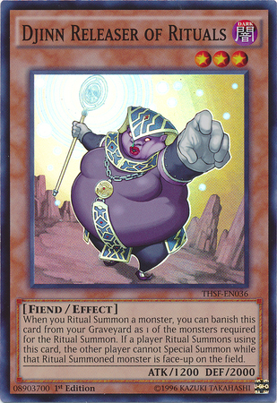Djinn Releaser of Rituals [THSF-EN036] Super Rare | Jomio and Rueliete's Cards and Comics