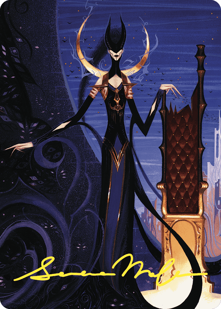 Ashiok, Wicked Manipulator Art Card (57/81) (Gold-Stamped Signature) [Wilds of Eldraine Art Series] | Jomio and Rueliete's Cards and Comics