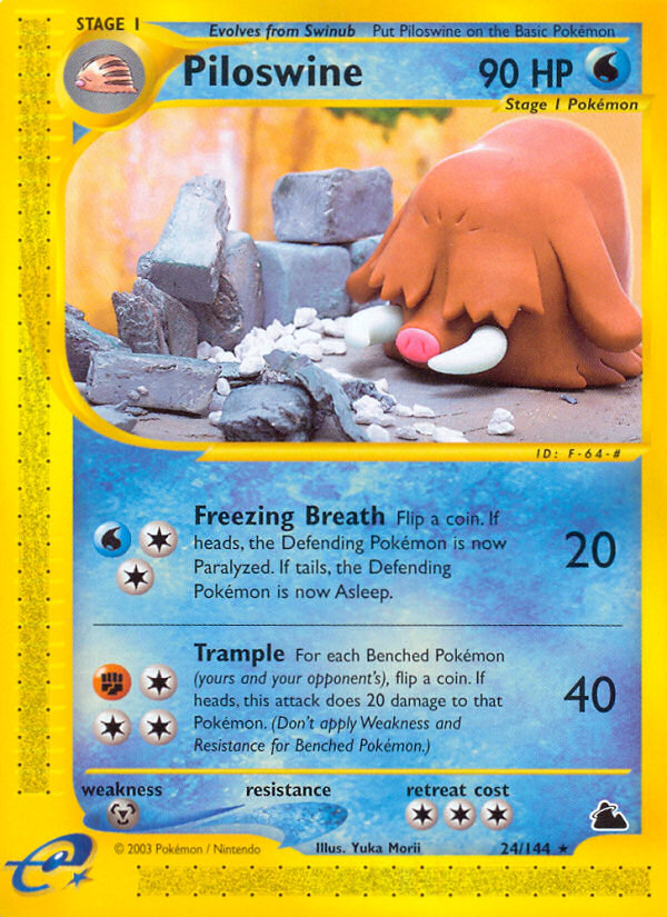 Piloswine (24/144) [Skyridge] | Jomio and Rueliete's Cards and Comics