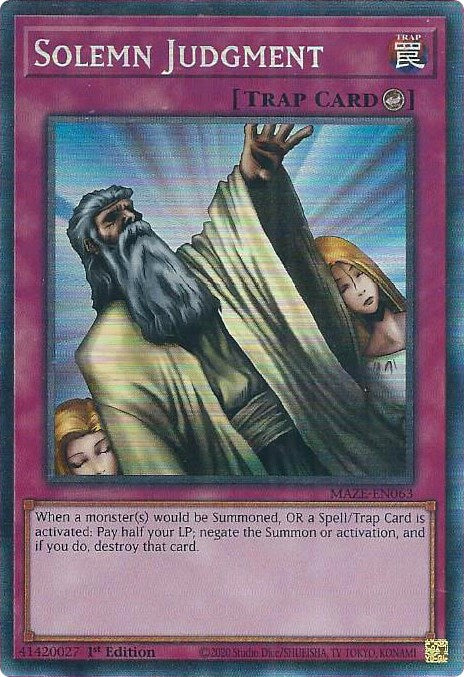 Solemn Judgment [MAZE-EN063] Collector's Rare | Jomio and Rueliete's Cards and Comics