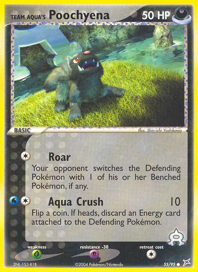 Team Aqua's Poochyena (55/95) [EX: Team Magma vs Team Aqua] | Jomio and Rueliete's Cards and Comics
