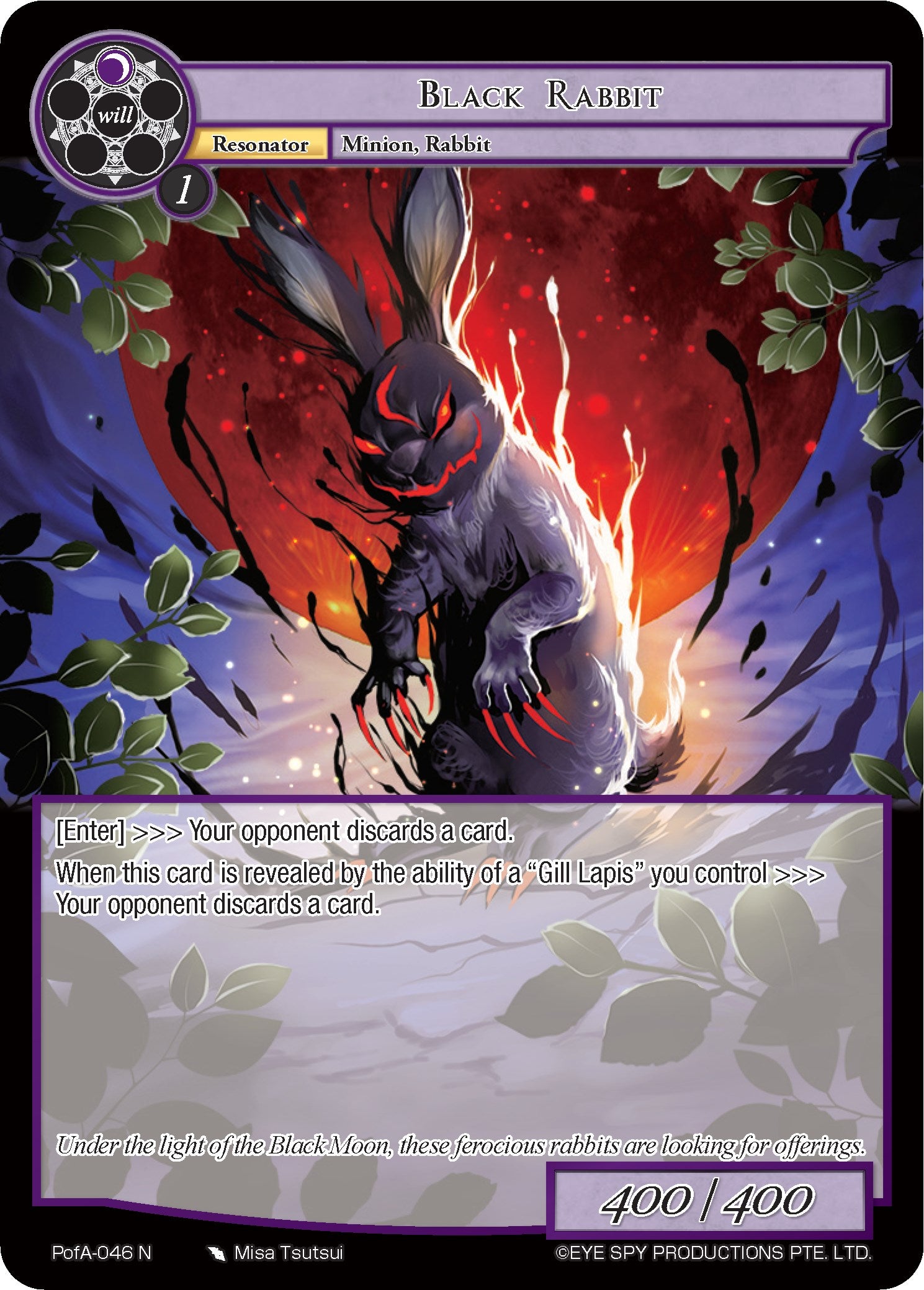 Black Rabbit (PofA-046) [Alice Origin IV: Prologue of Attoractia] | Jomio and Rueliete's Cards and Comics