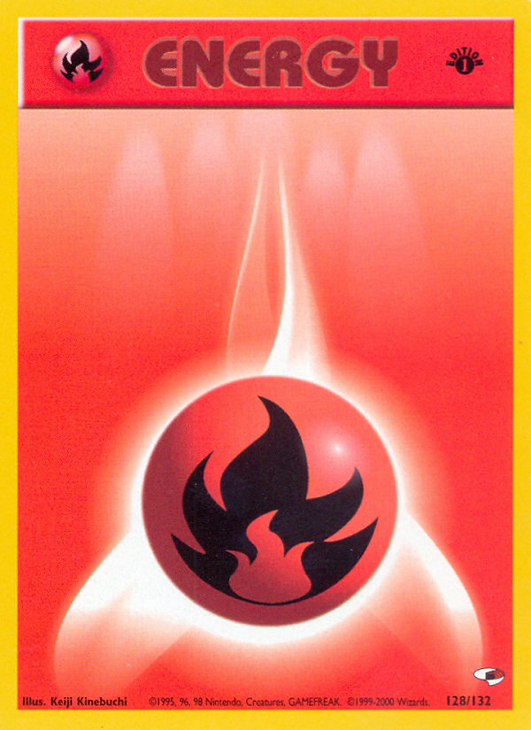 Fire Energy (128/132) [Gym Heroes 1st Edition] | Jomio and Rueliete's Cards and Comics