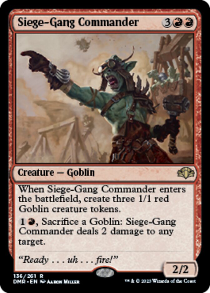 Siege-Gang Commander [Dominaria Remastered] | Jomio and Rueliete's Cards and Comics