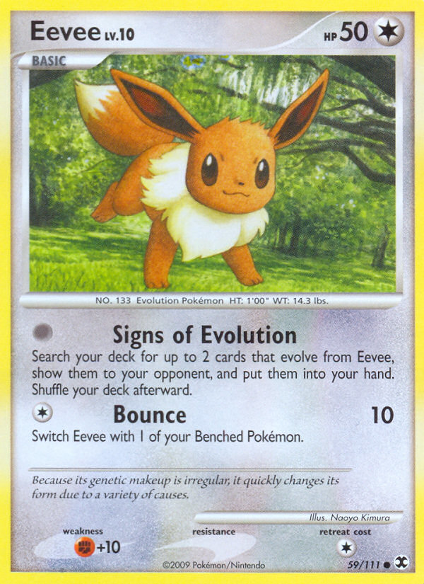 Eevee (59/111) [Platinum: Rising Rivals] | Jomio and Rueliete's Cards and Comics