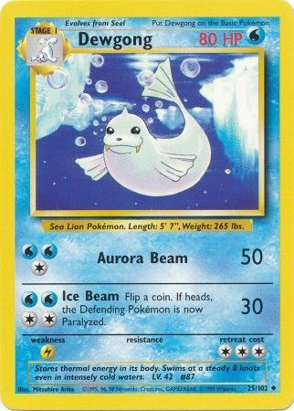 Dewgong (25/102) [Base Set Unlimited] | Jomio and Rueliete's Cards and Comics