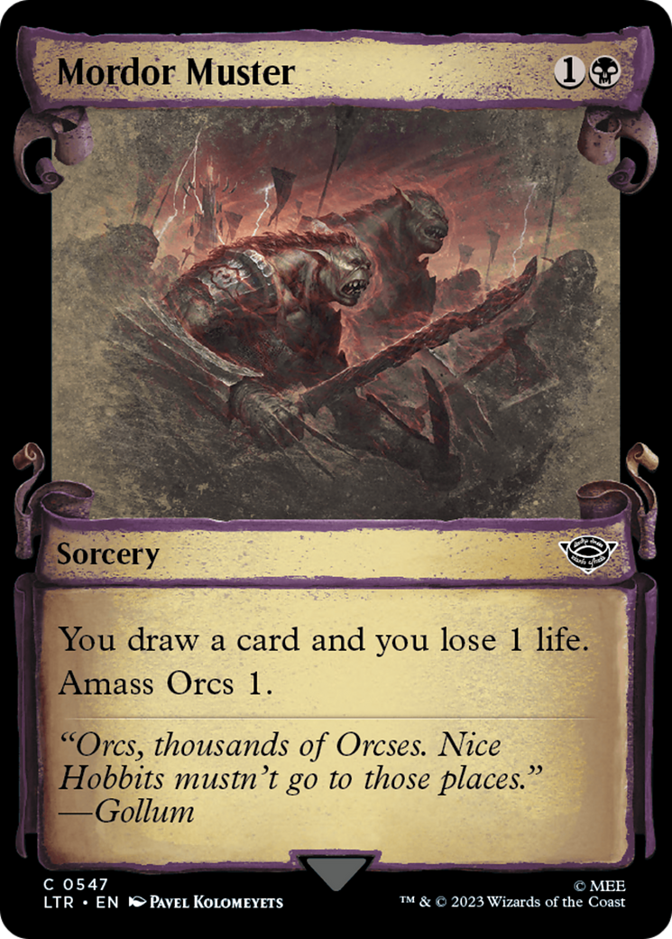 Mordor Muster [The Lord of the Rings: Tales of Middle-Earth Showcase Scrolls] | Jomio and Rueliete's Cards and Comics
