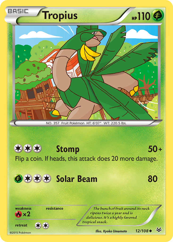 Tropius (12/108) [XY: Roaring Skies] | Jomio and Rueliete's Cards and Comics