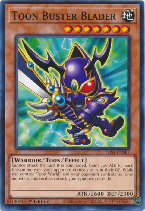 Toon Buster Blader [LDS1-EN065] Common | Jomio and Rueliete's Cards and Comics