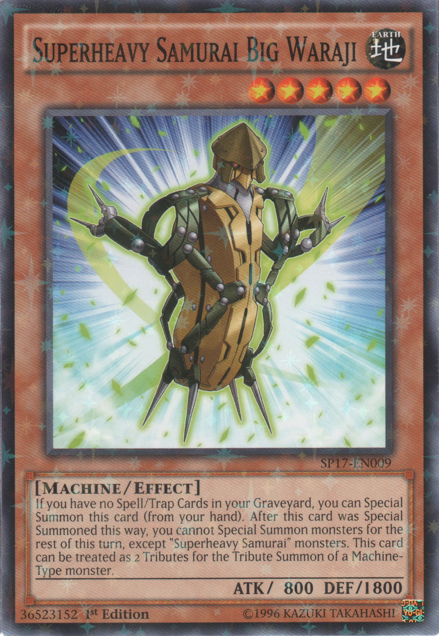 Superheavy Samurai Big Waraji (Starfoil) [SP17-EN009] Starfoil Rare | Jomio and Rueliete's Cards and Comics