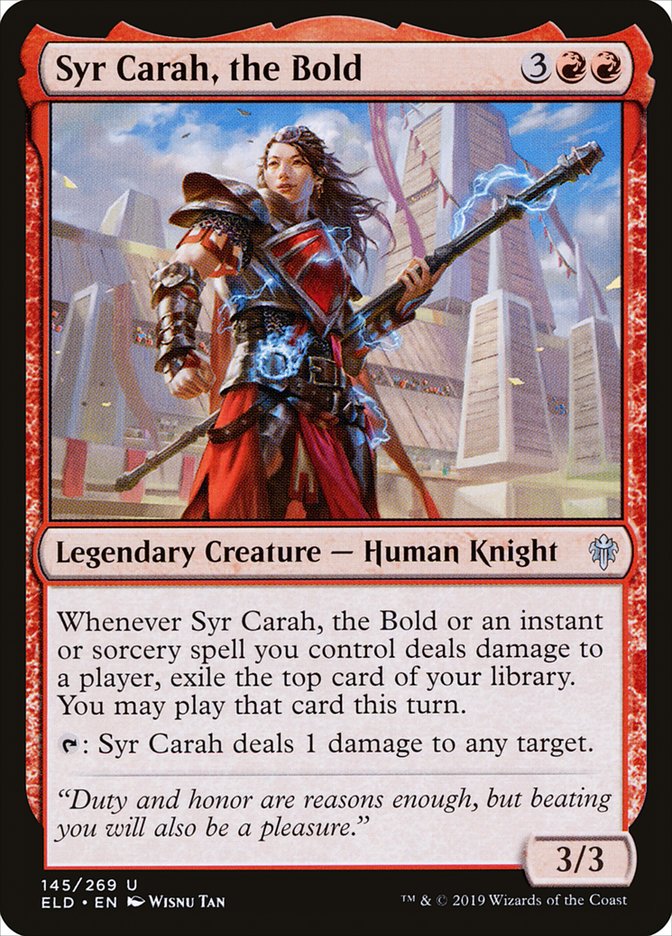 Syr Carah, the Bold [Throne of Eldraine] | Jomio and Rueliete's Cards and Comics
