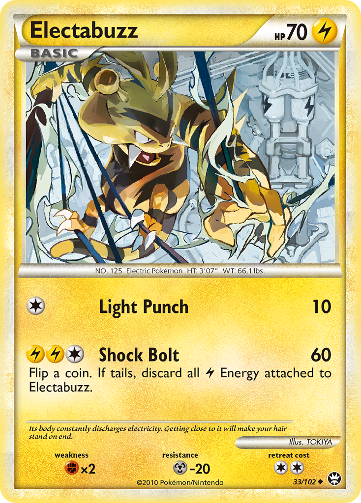 Electabuzz (33/102) [HeartGold & SoulSilver: Triumphant] | Jomio and Rueliete's Cards and Comics