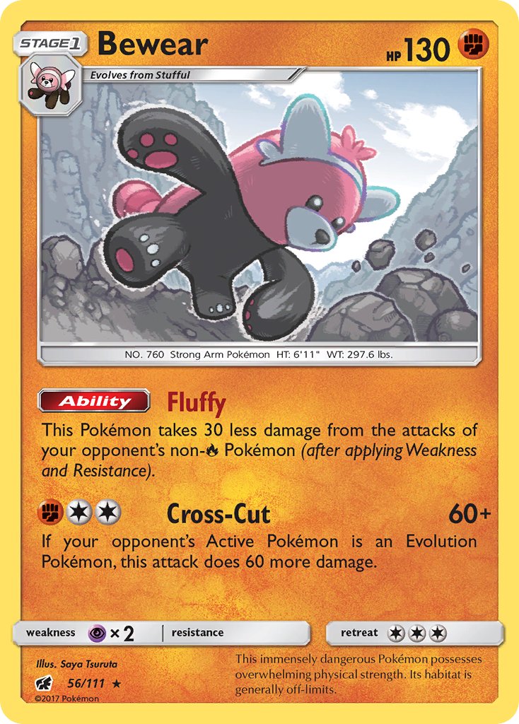 Bewear (56/111) (Prerelease Kit Exclusive) (Theme Deck Exclusive) [Sun & Moon: Crimson Invasion] | Jomio and Rueliete's Cards and Comics