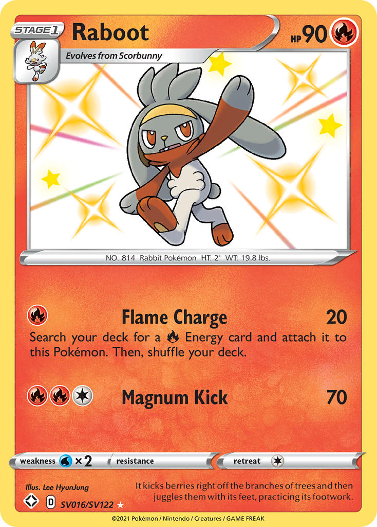 Raboot (SV016/SV122) [Sword & Shield: Shining Fates] | Jomio and Rueliete's Cards and Comics