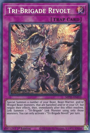Tri-Brigade Revolt [MP21-EN212] Prismatic Secret Rare | Jomio and Rueliete's Cards and Comics