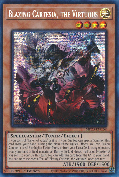 Blazing Cartesia, the Virtuous [MP23-EN162] Prismatic Secret Rare | Jomio and Rueliete's Cards and Comics