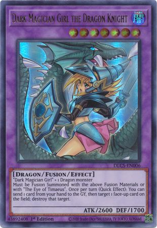 Dark Magician Girl the Dragon Knight (Alternate Art) (Purple) [DLCS-EN006] Ultra Rare | Jomio and Rueliete's Cards and Comics