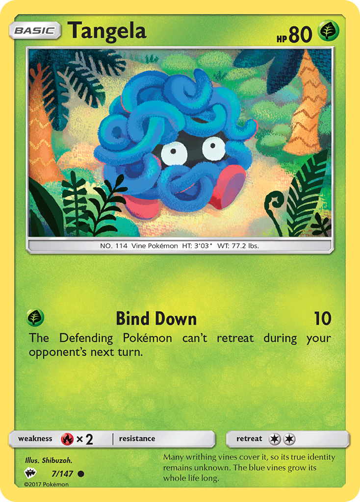 Tangela (7/147) [Sun & Moon: Burning Shadows] | Jomio and Rueliete's Cards and Comics