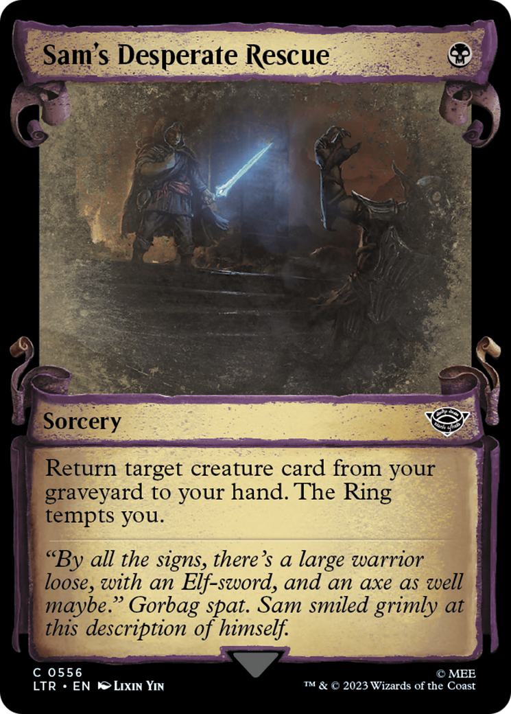 Sam's Desperate Rescue [The Lord of the Rings: Tales of Middle-Earth Showcase Scrolls] | Jomio and Rueliete's Cards and Comics